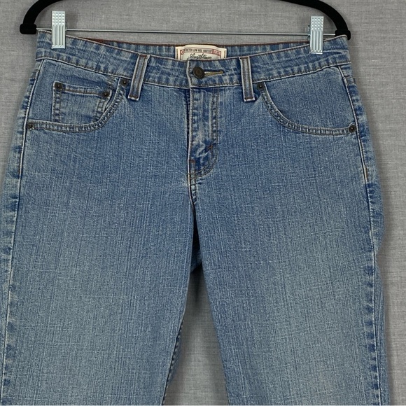 Levi Strauss Signature Stretch Low Rise Boot Cut Jeans Misses 4 Short - Picture 2 of 12